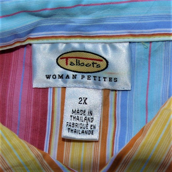 Talbot's Pastel colored 3/4 sleeve blouse - Picture 6 of 10